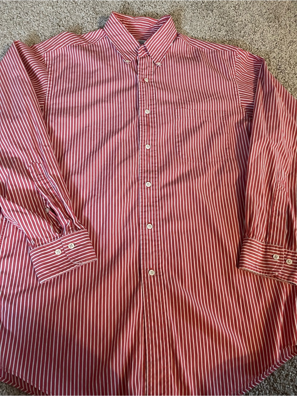 Brooks Brothers Red Striped Button-Down Dress Shirt